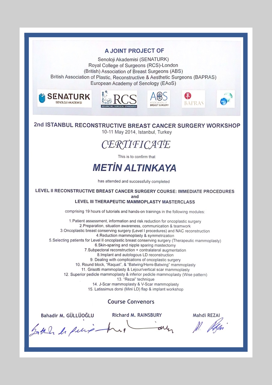 2nd ISTANBUL Reconstructive Breast Cancer Surgery Workshop