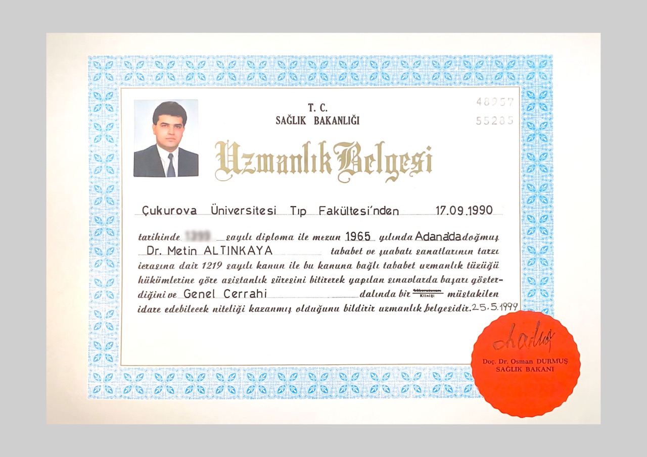 Uzmanlık Belgesi